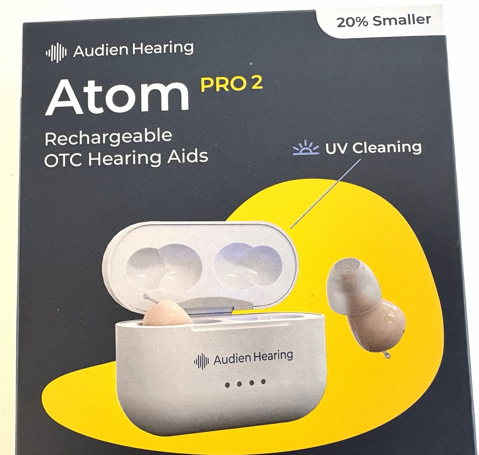 Audien Atom Pro 2 Rechargeable Hearing Aids NEW SEALED 1 Pair