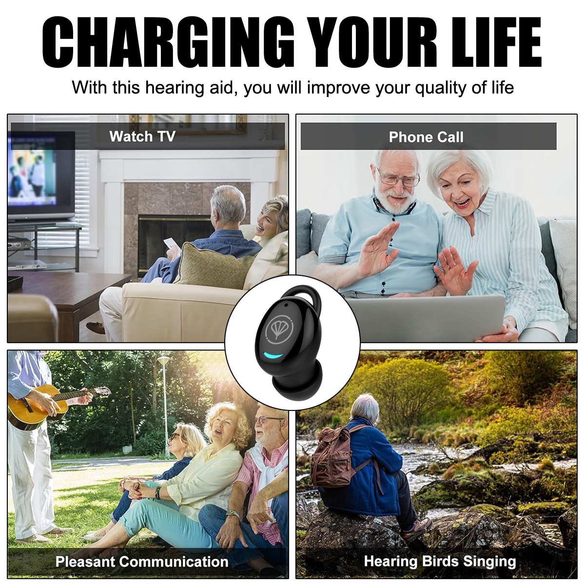 Mini Hearing Aids The Aged Bluetooth Voice Auxiliary Voice Amplifier Hearing Aid