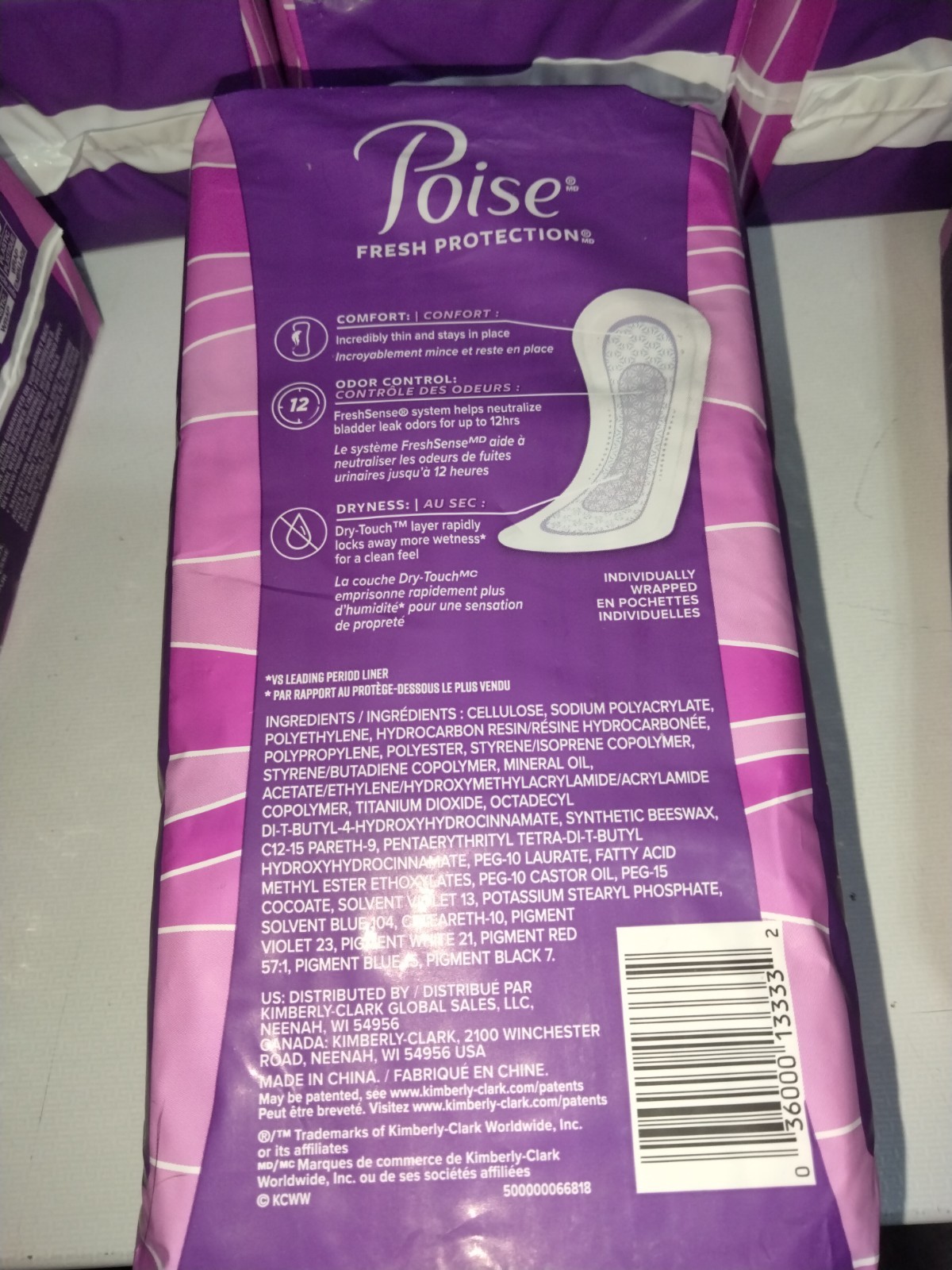 8 X Poise Fresh Protection Daily Liners – 2 Very Light, 48 count Health Wellness