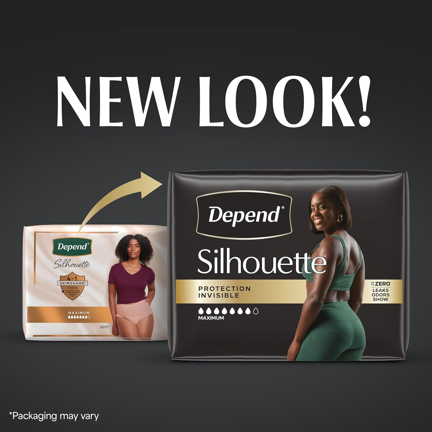 Depend Silhouette Adult Diapers, Incontinence & Postpartum Bladder Leak Underwea