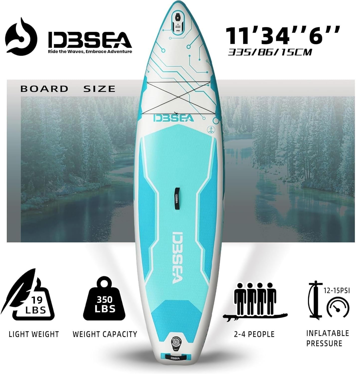 11 ft Inflatable Stand Up Paddle Board with Accessories, Extra Wide Paddle Board