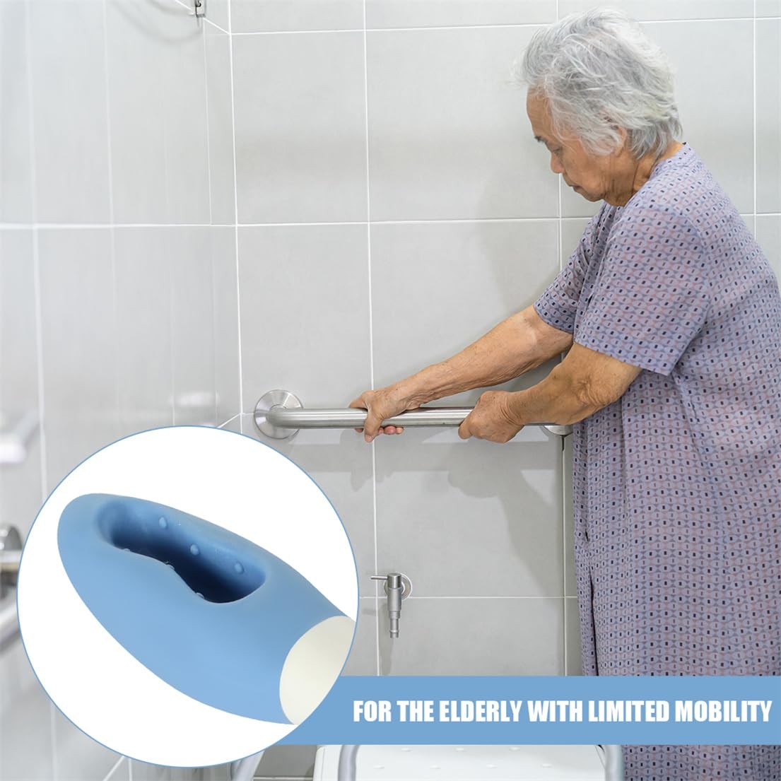 Toilet Aids for Wiping, Long Reach Butt Wiper Helper Wand 15″ 38CM, Blue