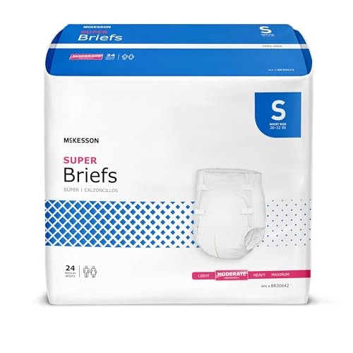 McKesson Super Adult Diapers S 20–32″, Moderate Absorbency, 96 Count
