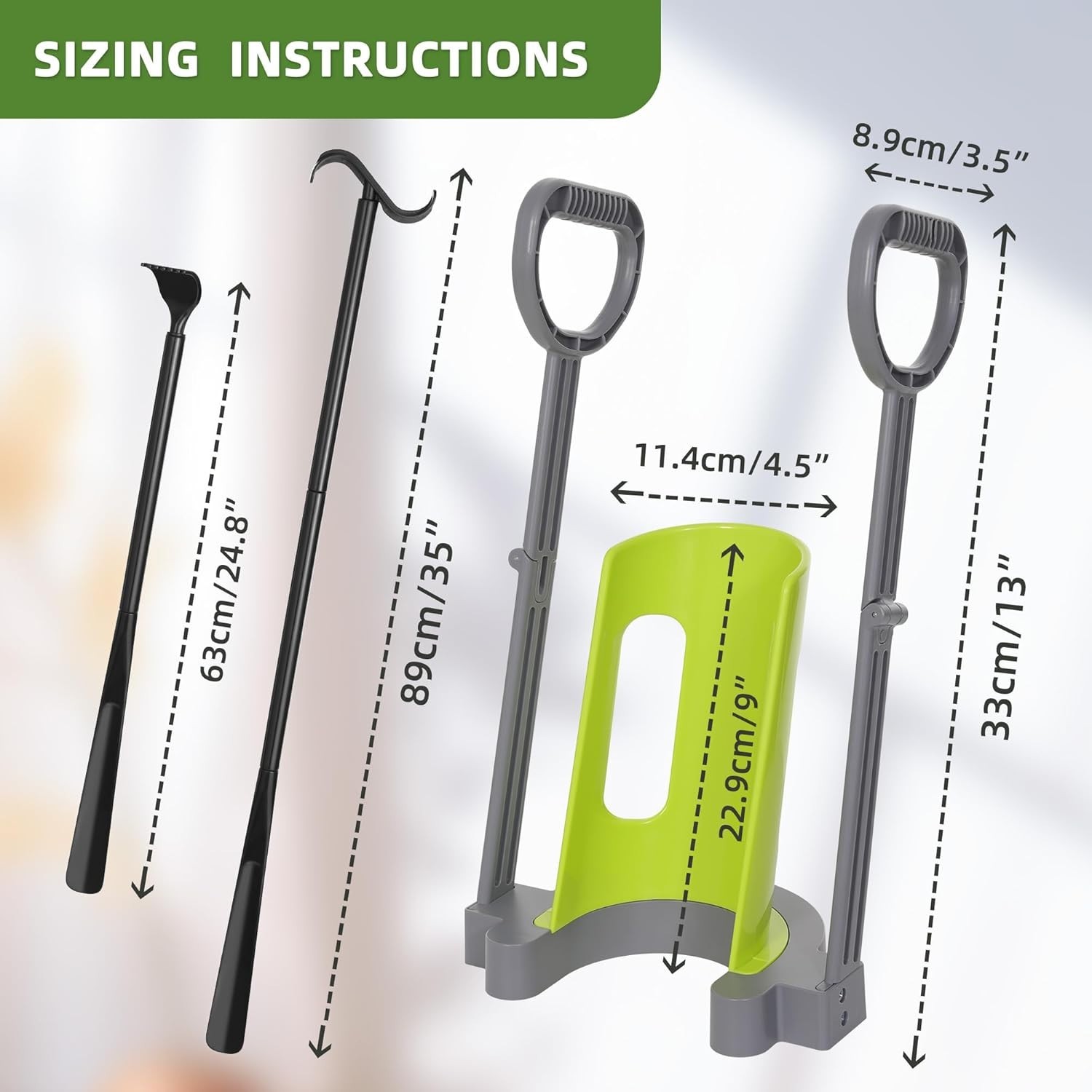 Compression Sock Aid Device with Detachable Dressing Pole – For Limited Mobility