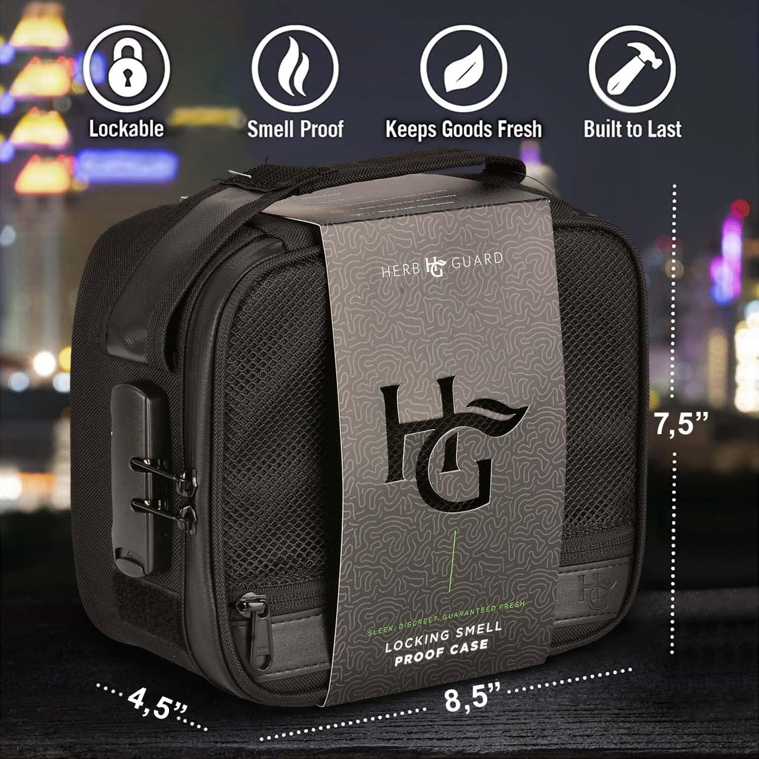 Large Smell Proof Bag & Case with Combination Lock (Holds up to 3 Ounces) – Incl