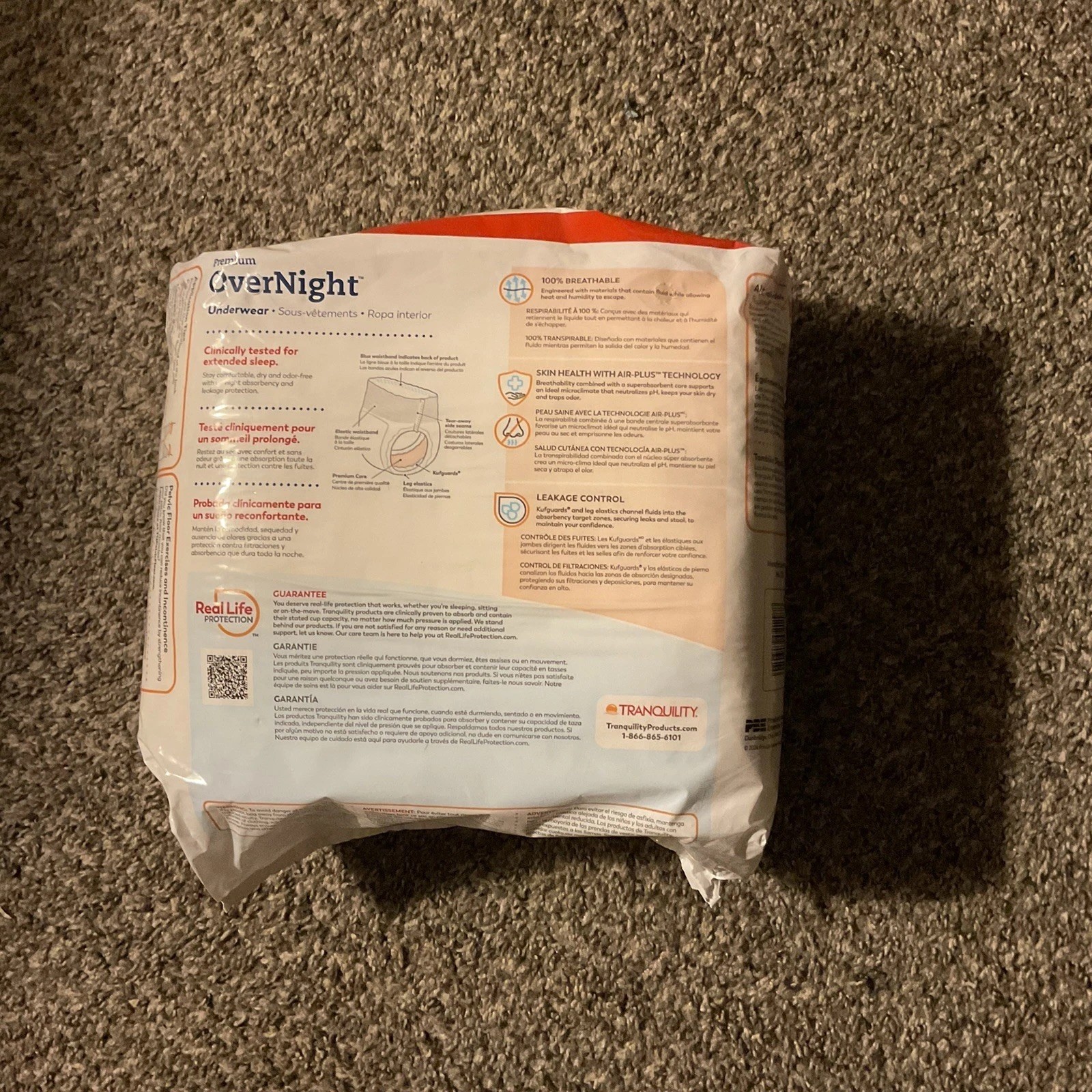 Tranquility Premium OverNight Pull On Underwear 2X-Large Pack of 12
