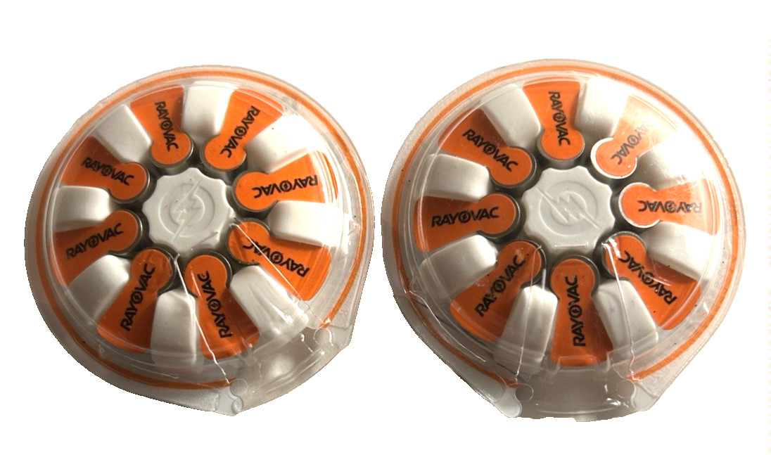 Rayovac Hearing Aid Batteries Size 13 Orange 16 batteries Exp. 12/2021