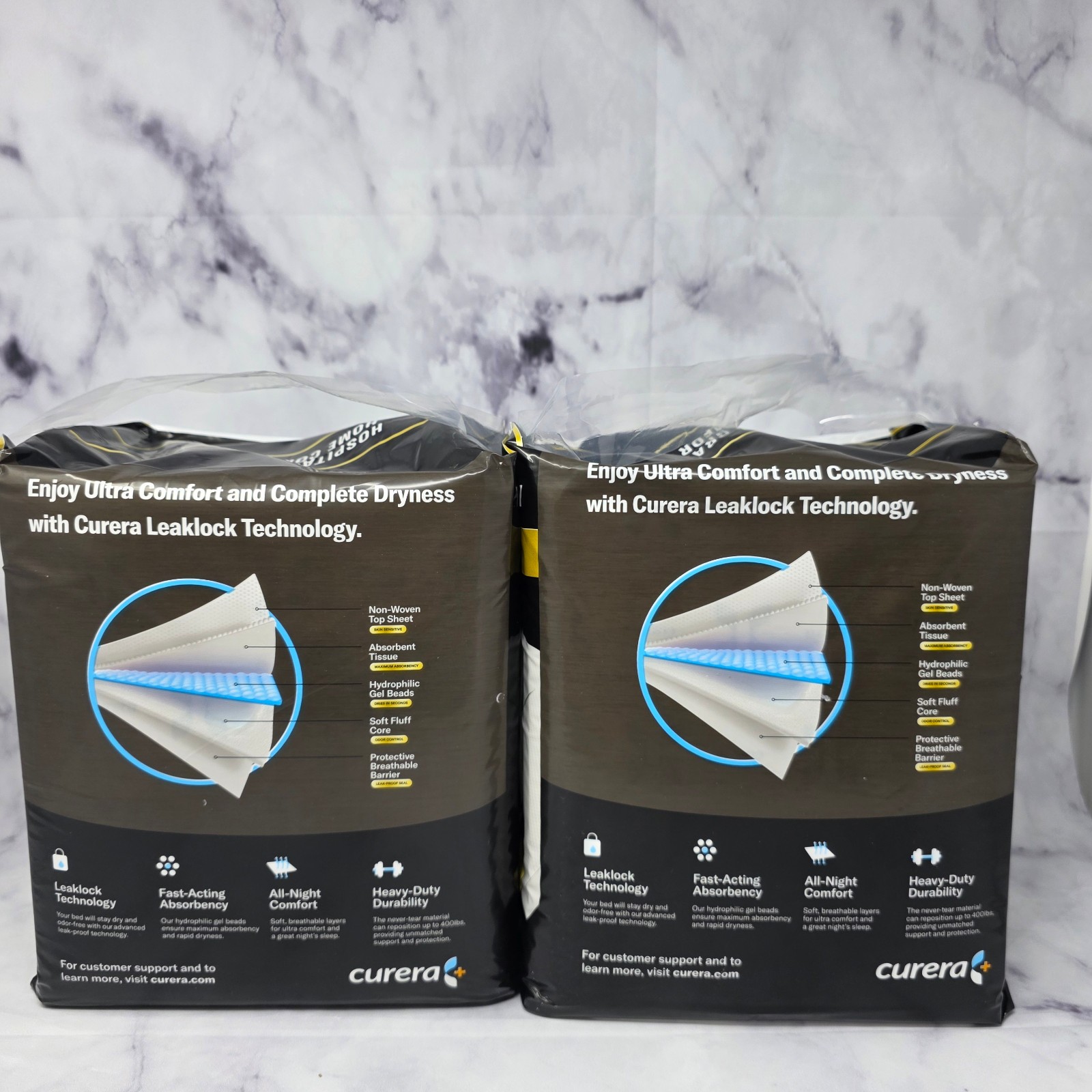Two 10-Packs of Curera Chucks Max Maximum Absorbency Bed Pads 3XL 36×36 Leaklock