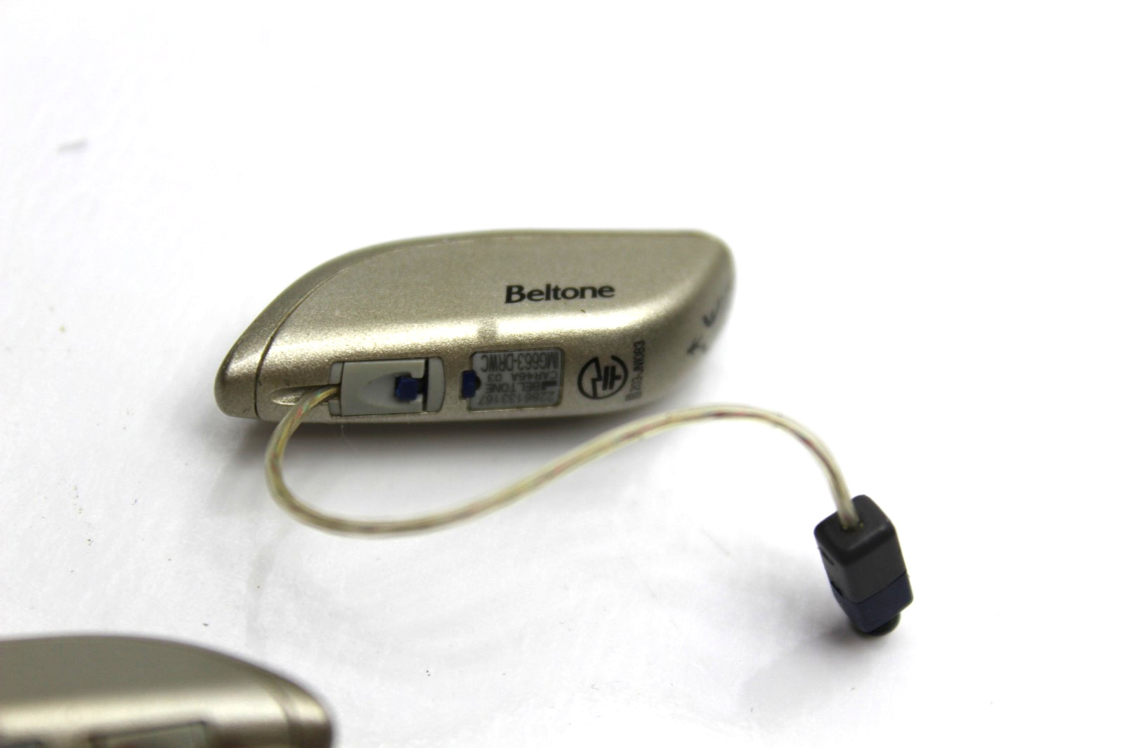Beltone CAR46A Rechargeable RIE Digital Hearing Aid Bluetooth FCC X26CAR46A