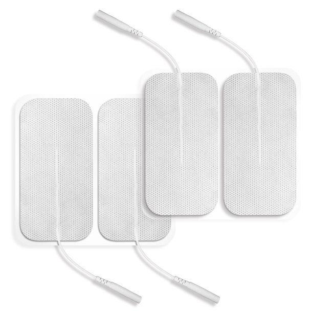 Easy@Home Tens Unit Self Stick Carbon Electrode Pads, 8 Pc, 2″ x 4″ ETP510:8