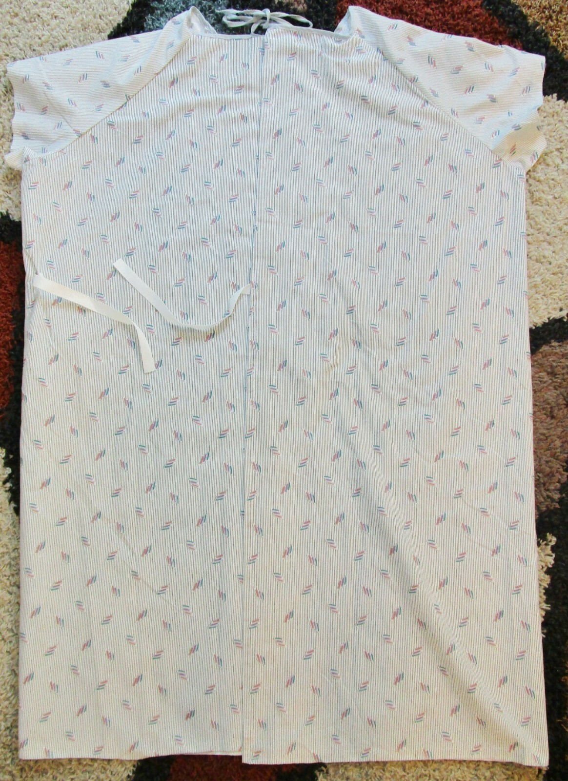 Best Medical Patient Gown Community Hospital Gray stripe 44″ length Sz Large