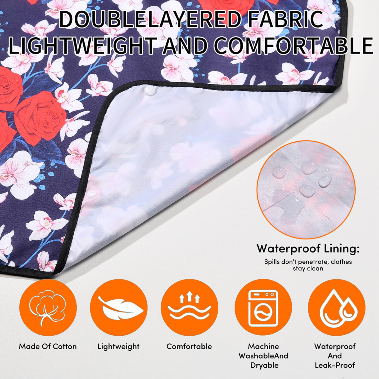 Oulisen 3 Pcs Adult Bibs For Women With Crumb Adult, Flower and Butterfly