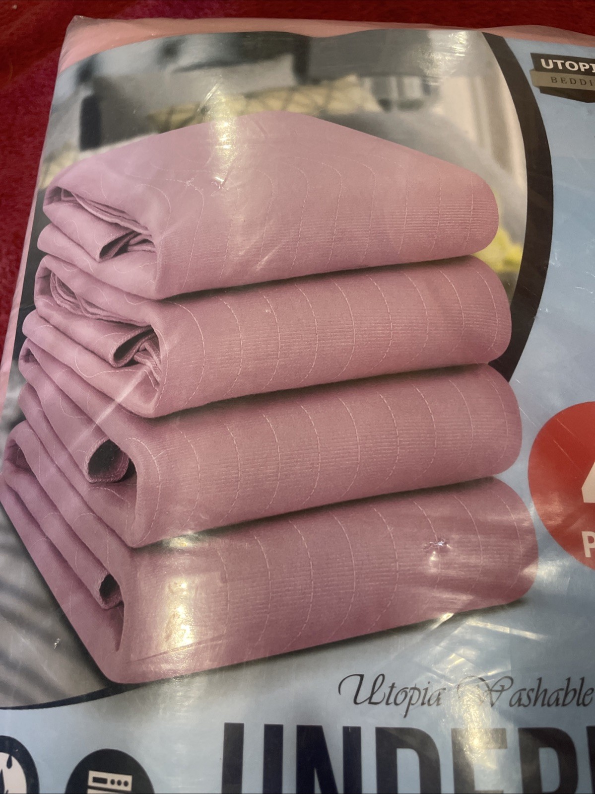 NEW Utopia Bedding Washable Underpads 34″ x 36″ (Pack of 4), Waterproof Reusable