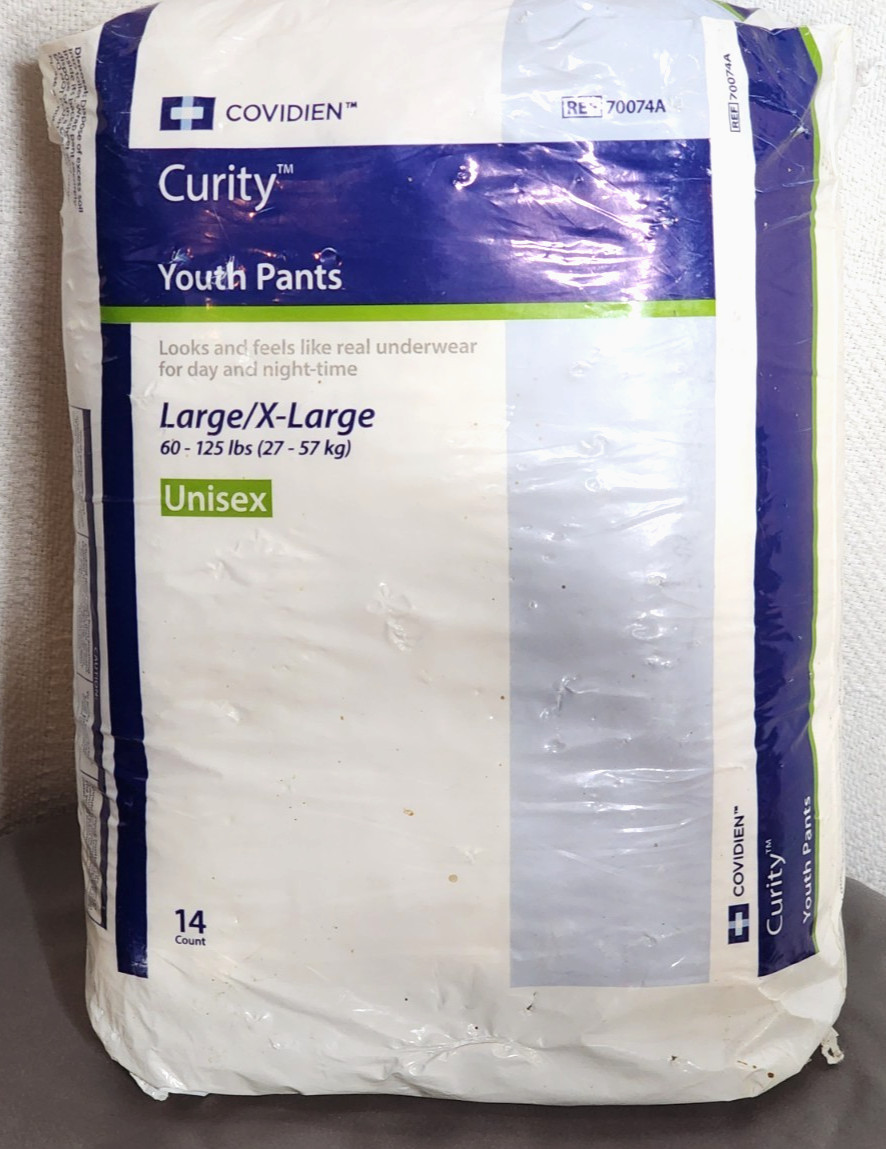 Covidien Curity 70074A Youth Pants Large/X-Large 60-125lbs 14 Pack
