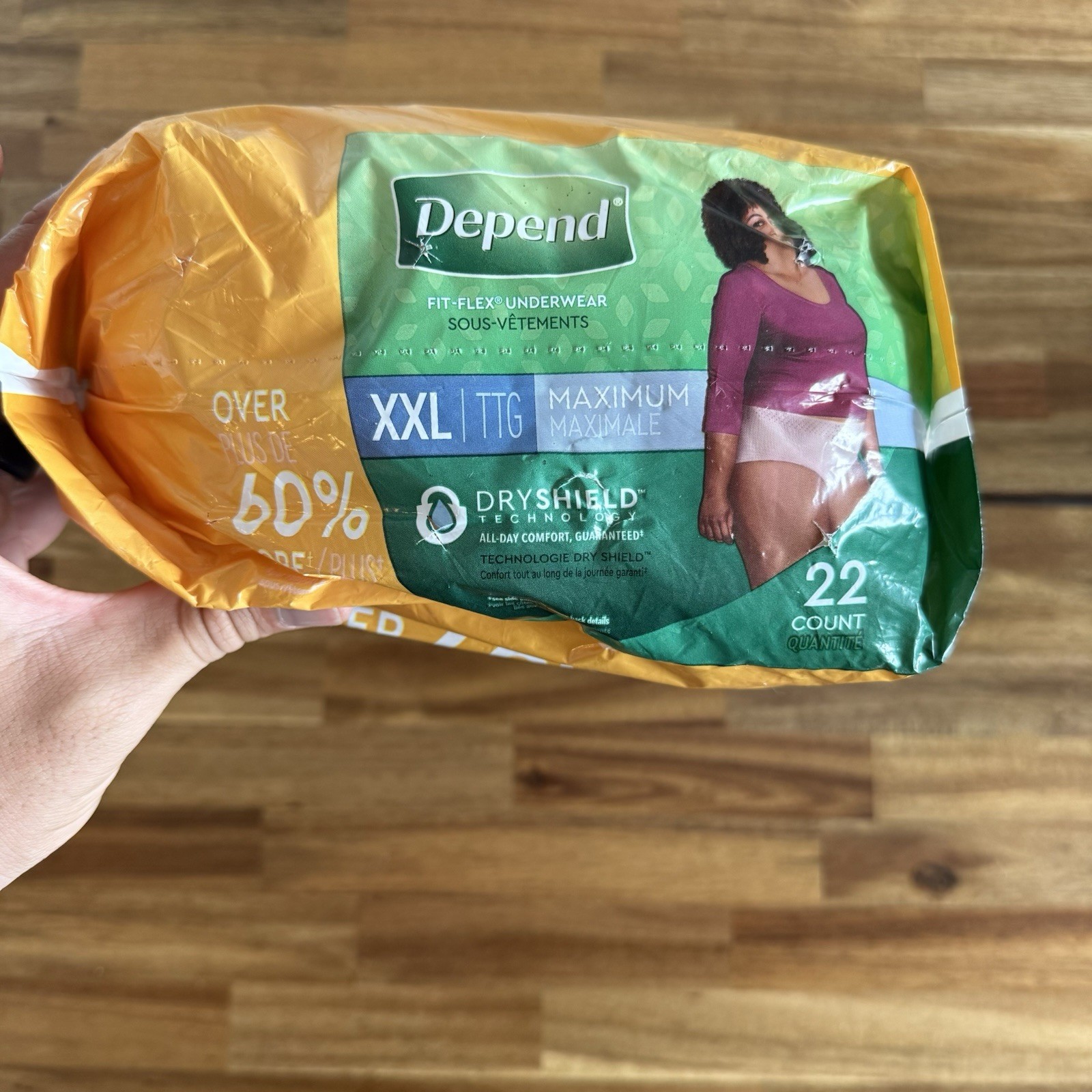 Depend FIT-FLEX Underwear for Women Size: XXL – 22Ct Damaged Package READ*