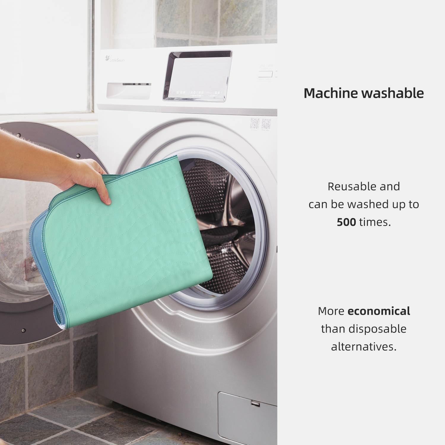 4 Pack 34×36 Inch Pee Pads For Adults Kids And Pets Machine Washable Cotton