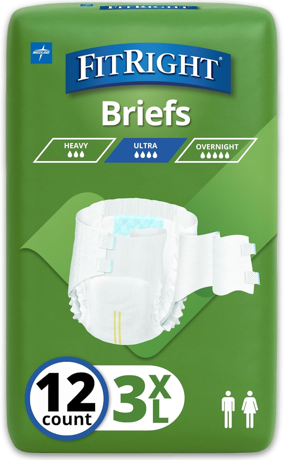 Bariatric Adult Diapers, Ultra Heavy Absorbency, 3XL (Waist Size 65In-84In), …