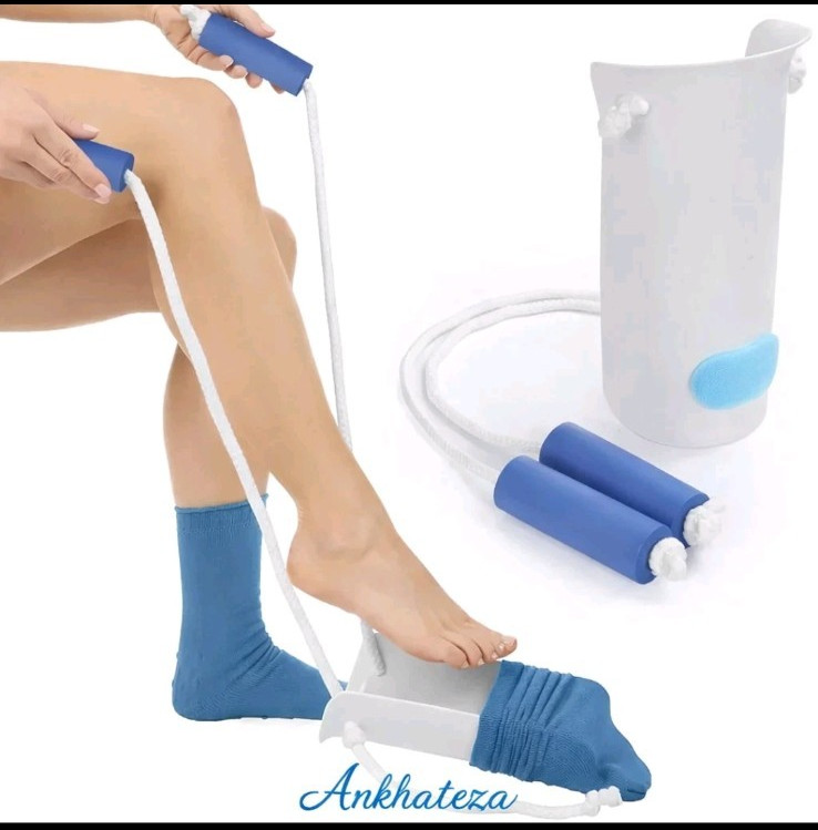 No bending Sock Aid , Stretch out strap and long shoehorn. Free Shipping