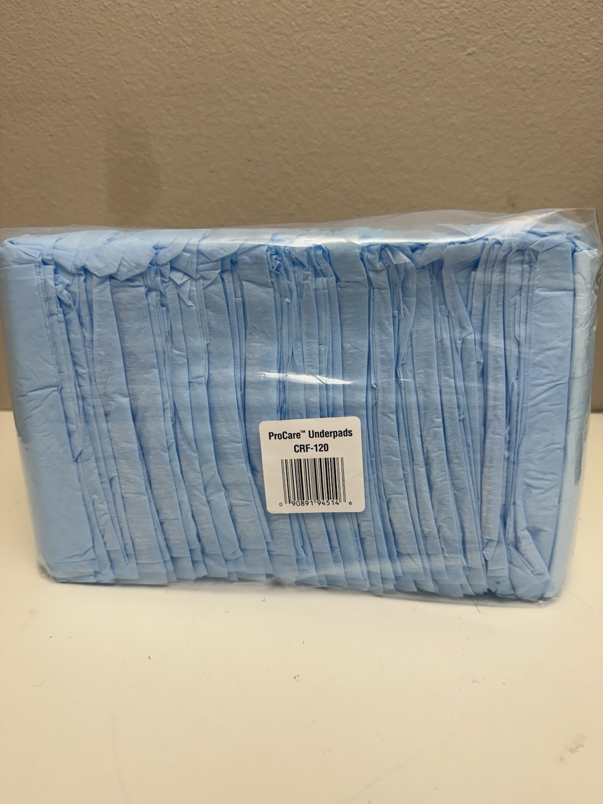 ProCare Underpads 21×36 In Blue Disposable Fluff Core Light Absorbency, 30 Count