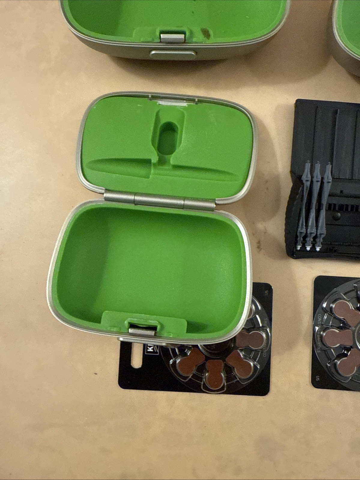 Lot Of 3 Phonak Hearing Aid Travel Cases & Accessories