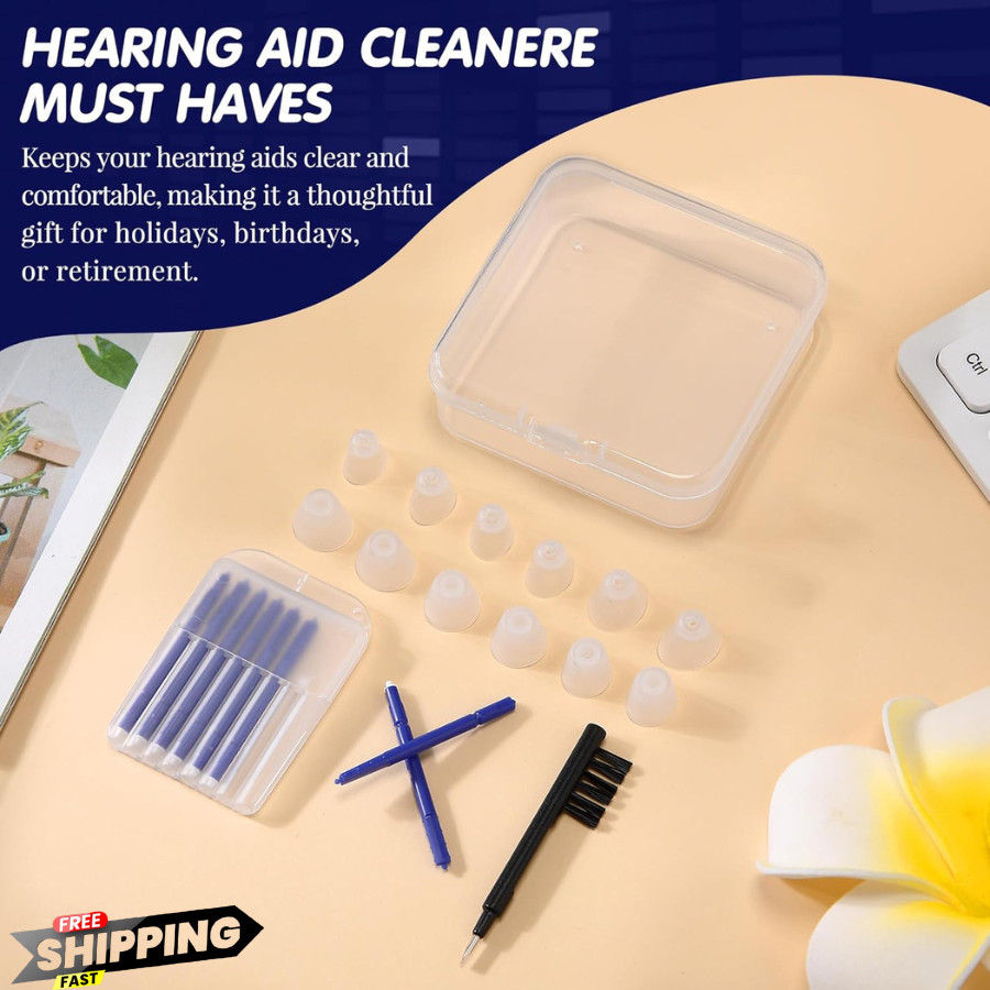 Wovnet Hearing Amplifier Accessories Kit Audien Cleaning Brush Domes