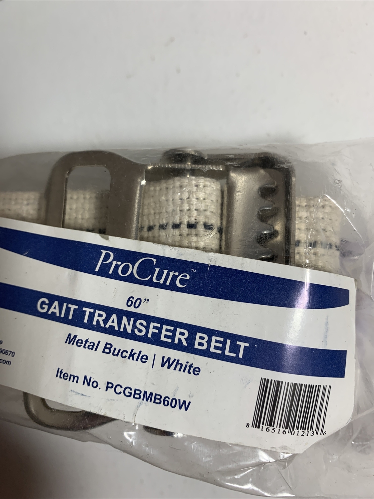 ProCure Gait Belt for Patient Transfer & Walking w/ Metal Buckle LiftAid Beige