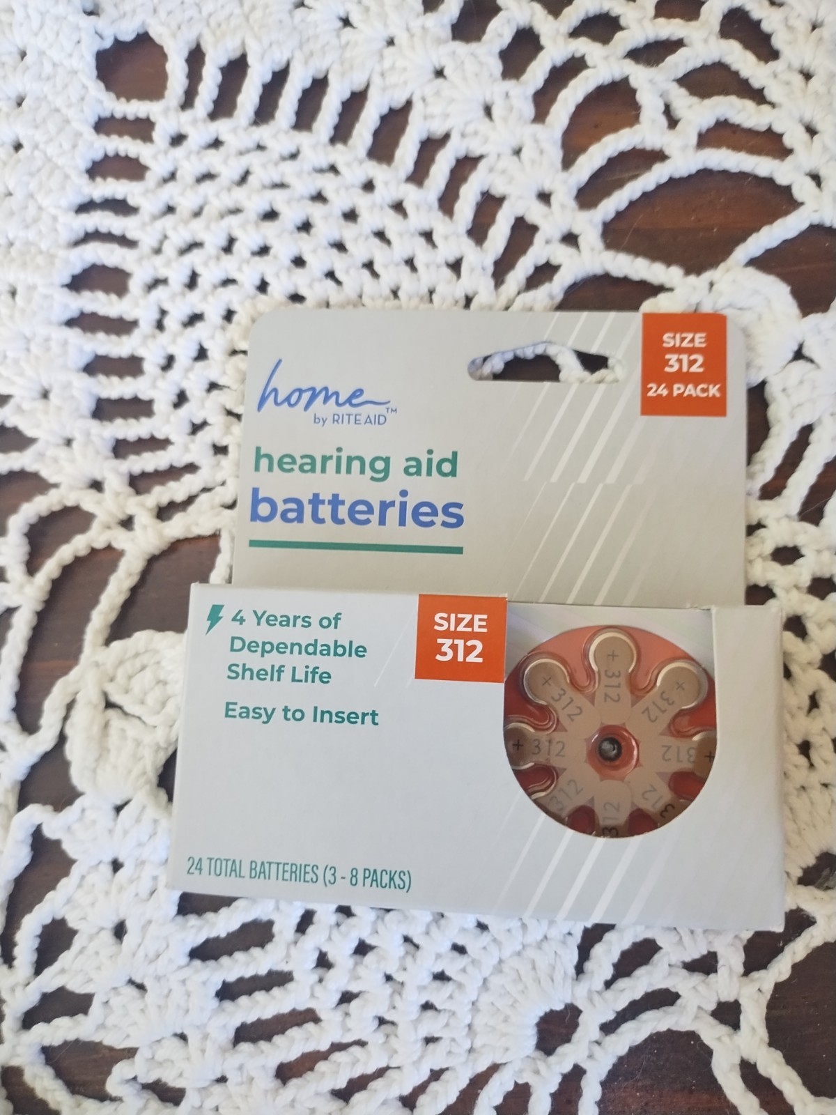 Rite Aid 312 Hearing Aid Batteries (24 Battery Packs) – Exp Date 3/22