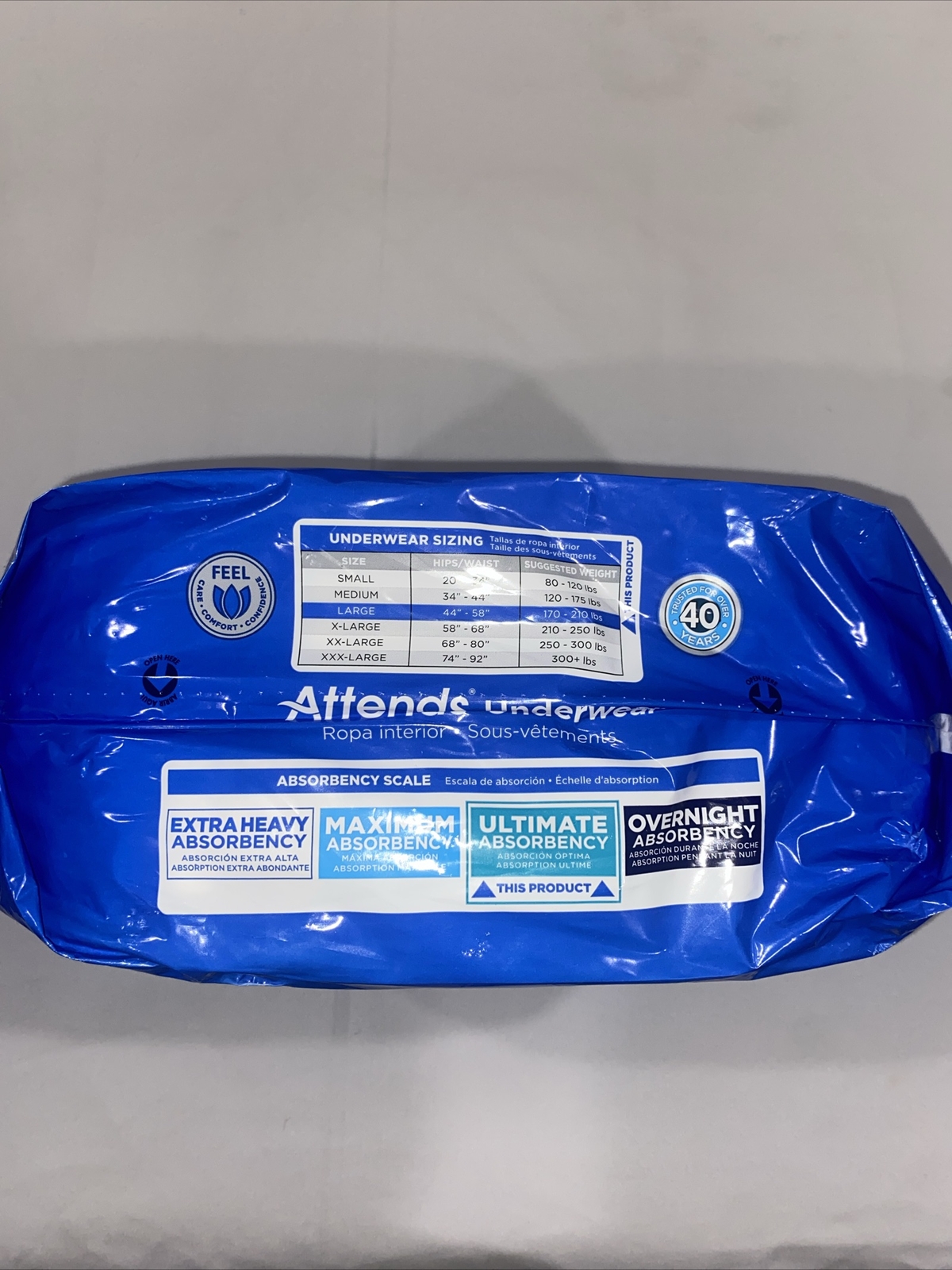 Attends Advanced L Underwear APP0730 Heavy 18 Count 45″-58″ 112-147Cm Disposable