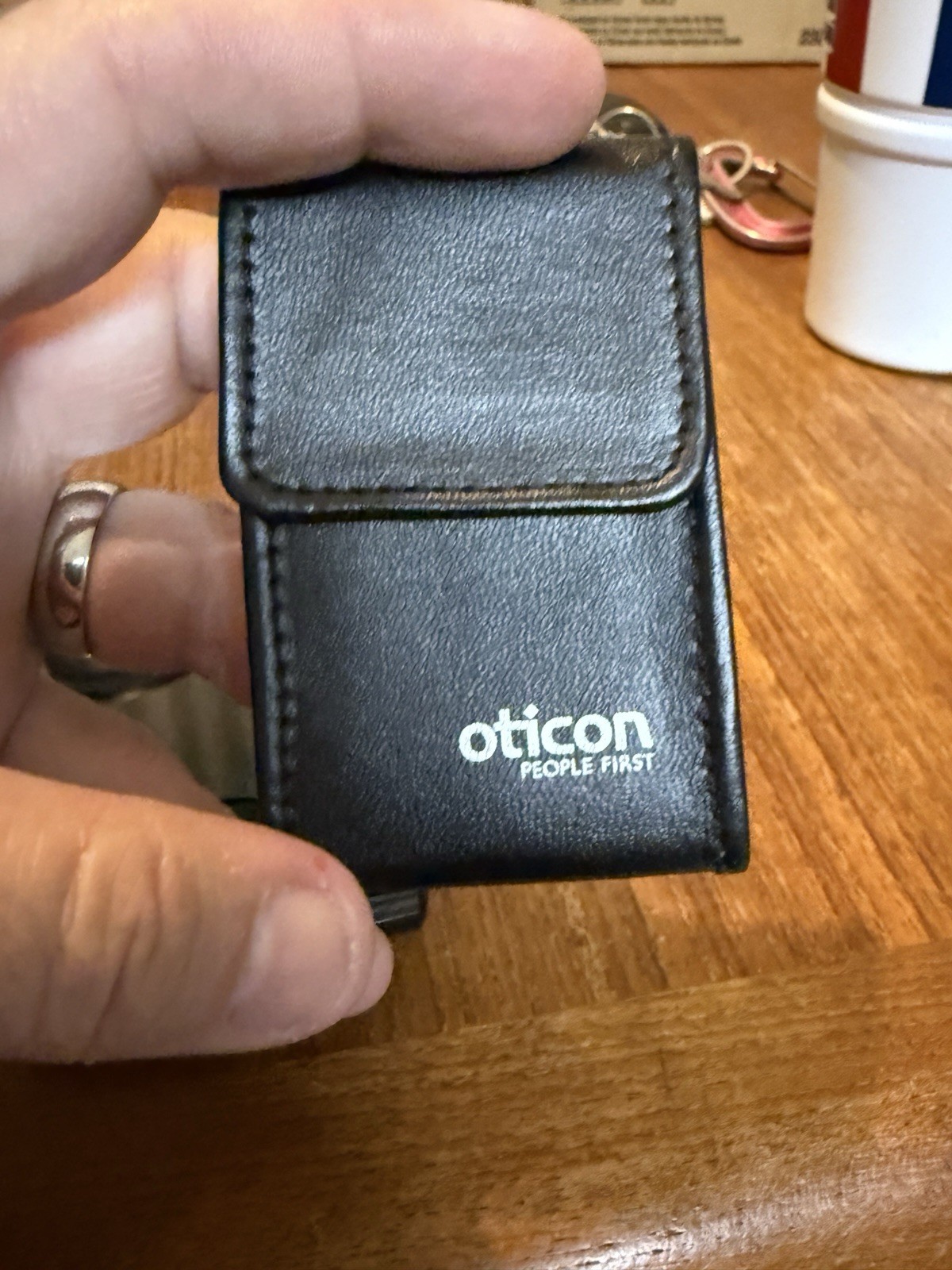 Oticon People First Hearing Aid Hard Case & Soft Case, Cleaning Tool/cloth