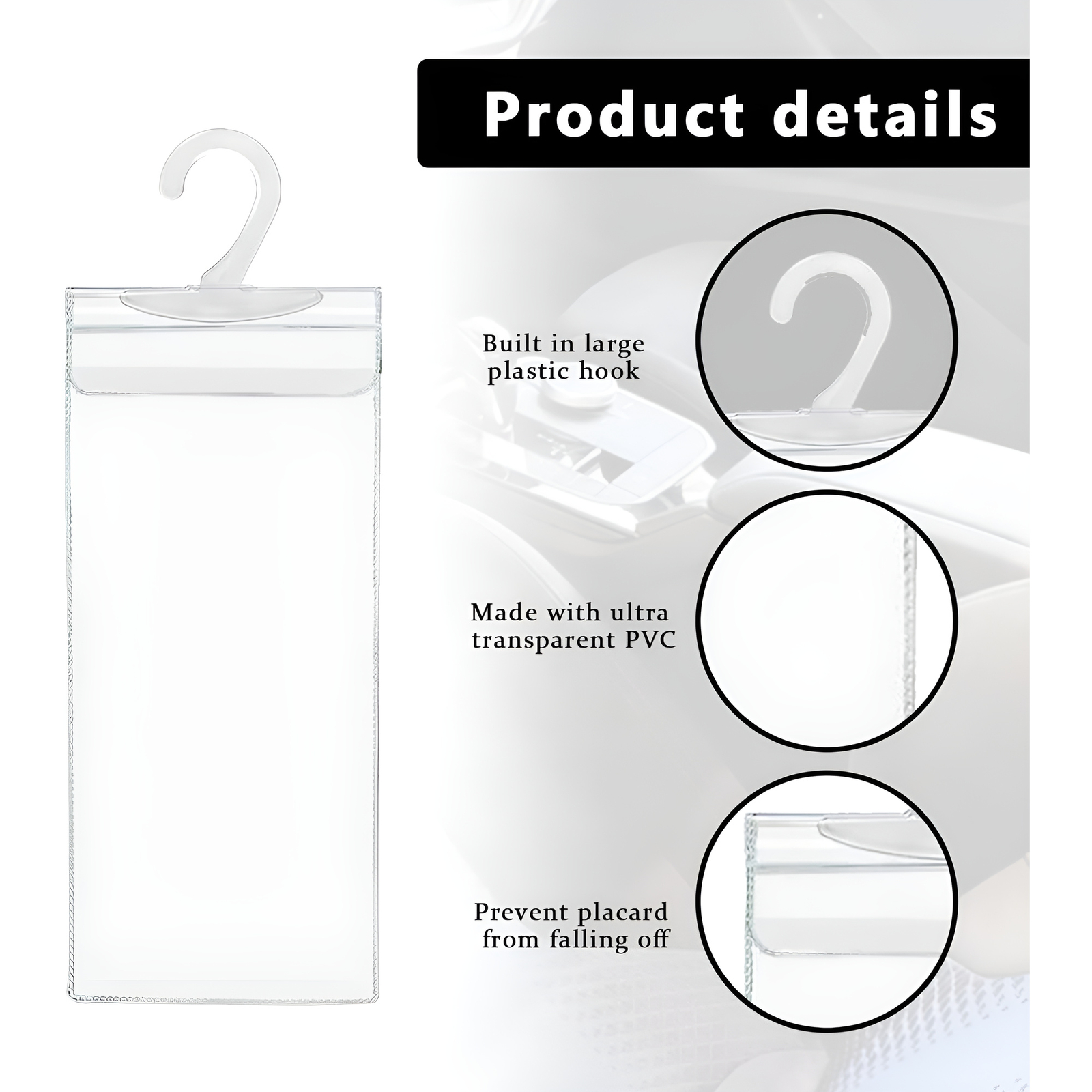 2x Handicap Placard Holder- 11.5″ X 5″ Ultra Transparent Disabled Parking Permit