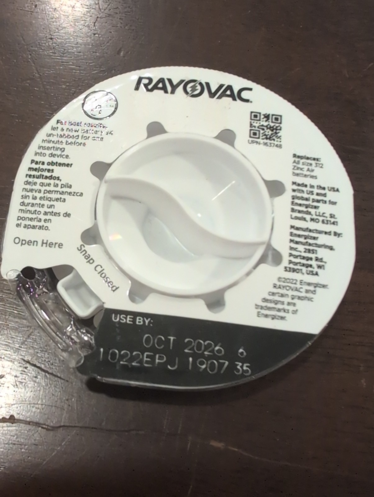 Rayovac 312-16 Zinc Air 312 1.45 V Hearing Aid Battery 8pk New Oct.2026