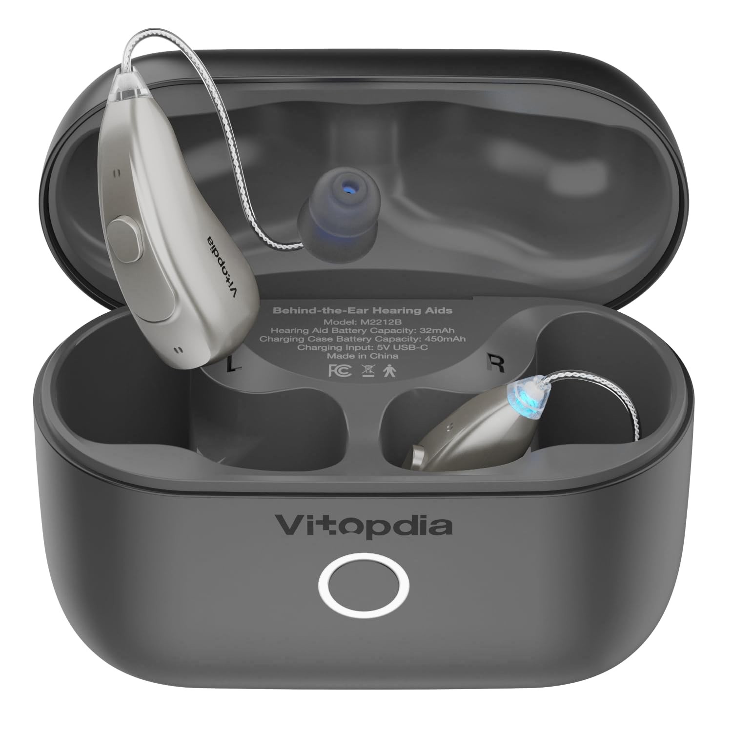 3-in-1 Rechargeable Bluetooth OTC Hearing Aids for Adults Seniors with Mild to M
