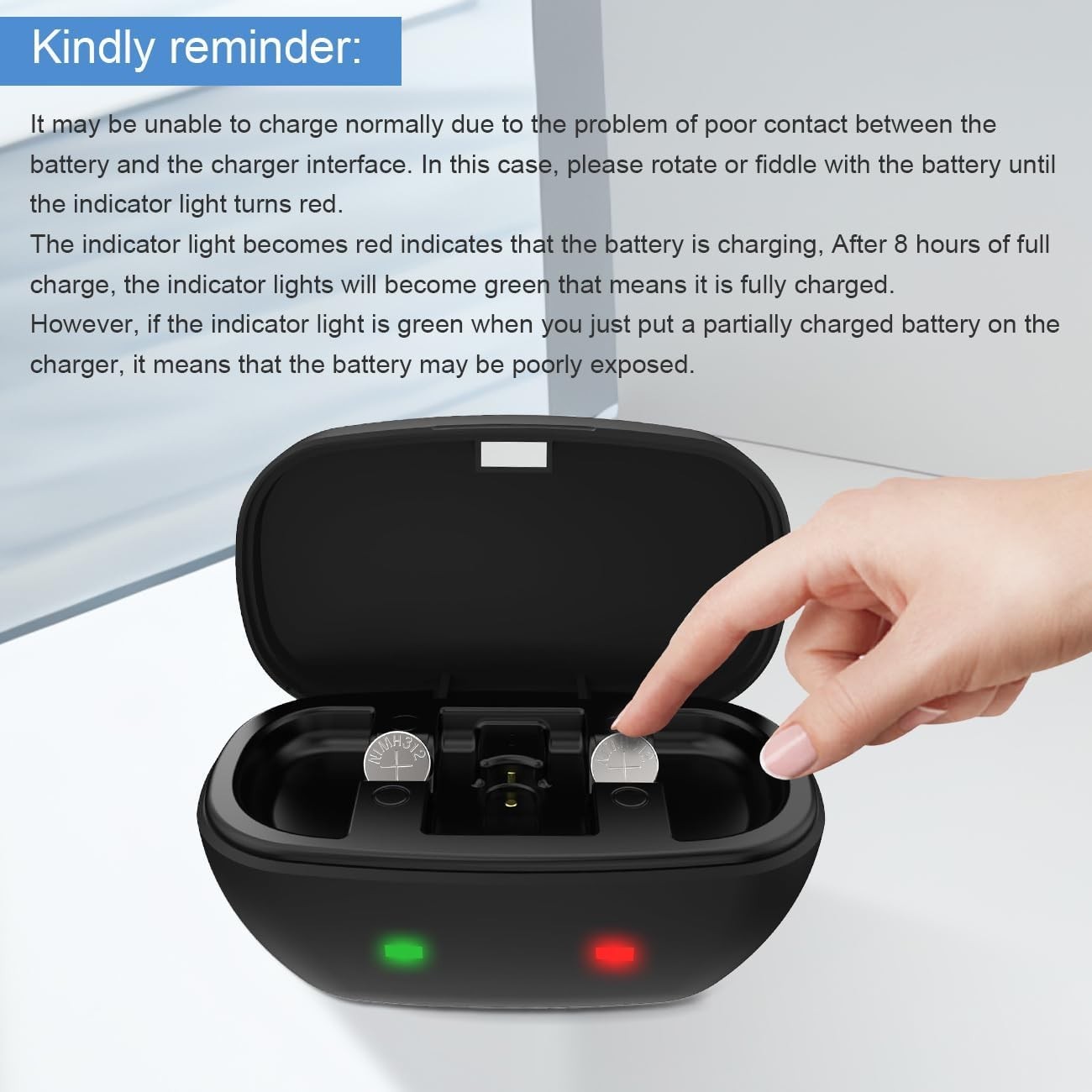 Rechargeable 312 Hearing Aid Batteries and Charger, Hearing Aid Charger Trave…