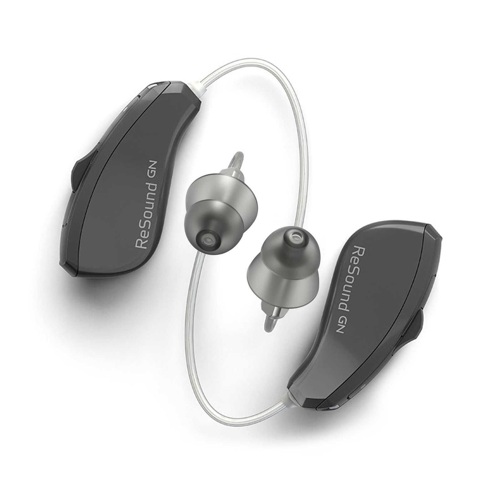 Resound Compatible Hearing Aid Domes Smoky Power Medium 20pcs Pack, Smokey
