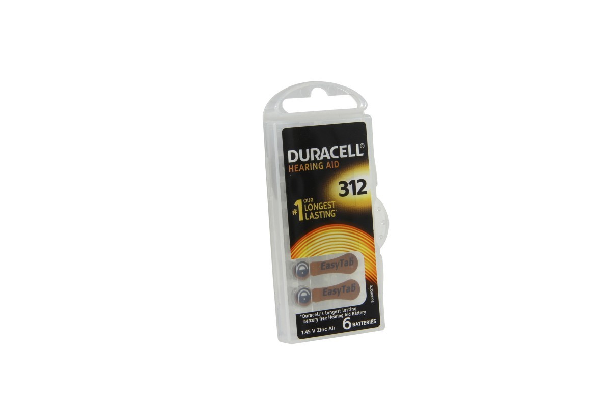 Duracell Activair Hearing Aid Batteries Size 312 (60 Batteries) Best By 07/29