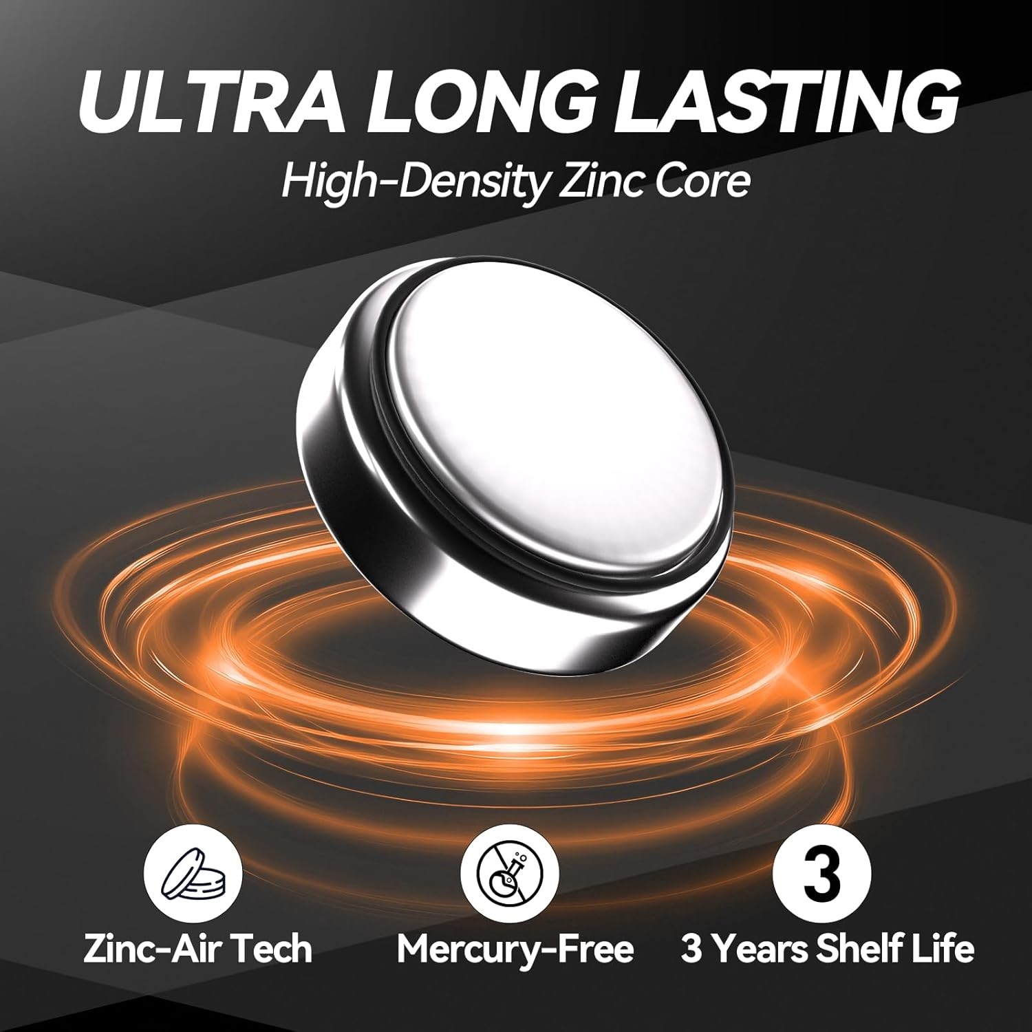 Hearing Aid Batteries Size 312 24-Pack Zinc Air 1.45V Long Lasting Easy Open