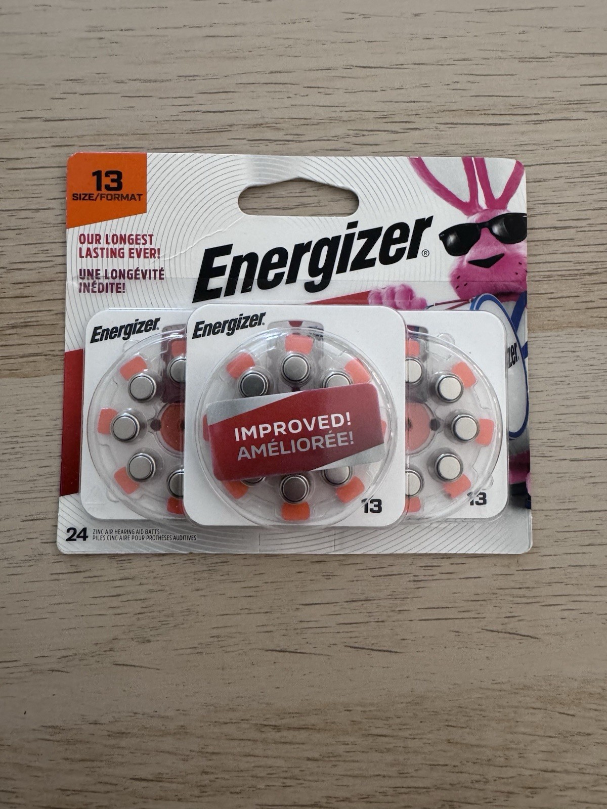 Energizer Size 13 Hearing Aid Batteries 24 Pack AZ13DP-24 New Sealed Exp 02/26