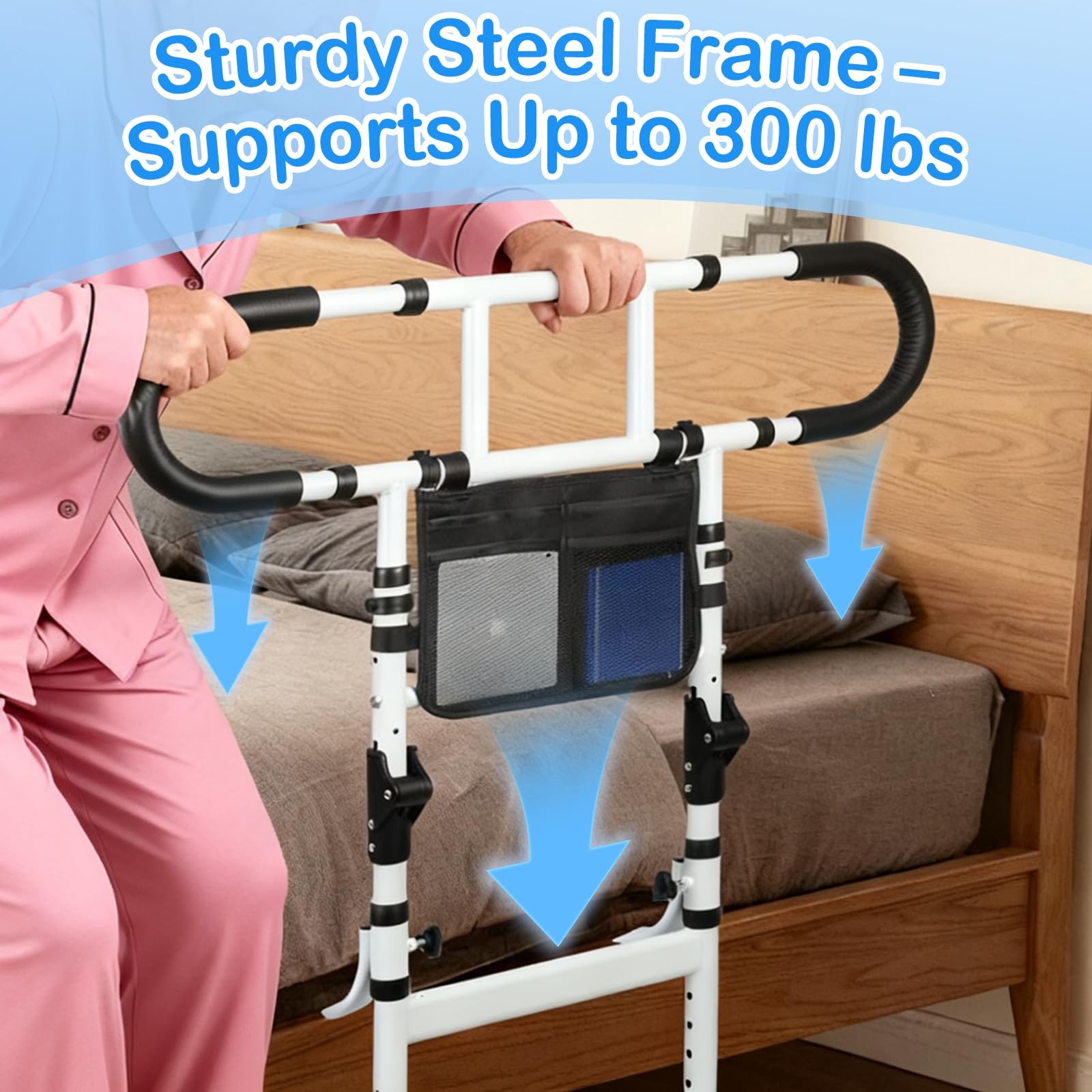 Zoliquex Bed Rails For Elderly Adults Safety Bed Cane For Seniors Adjustable