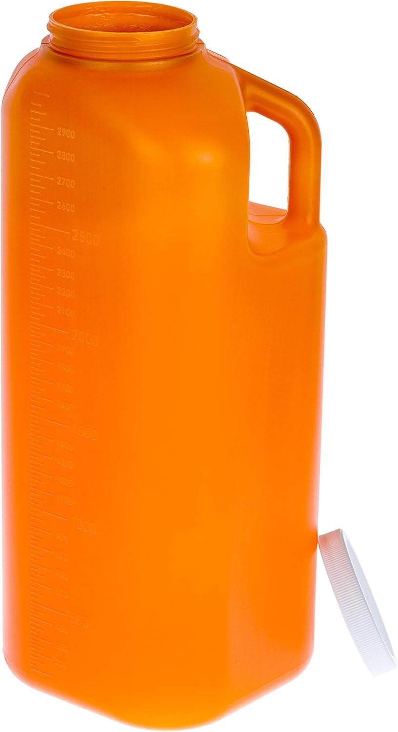 Non-Transparent Amber Urinal – 3000 mL Leak-Proof Solution for Men & Women