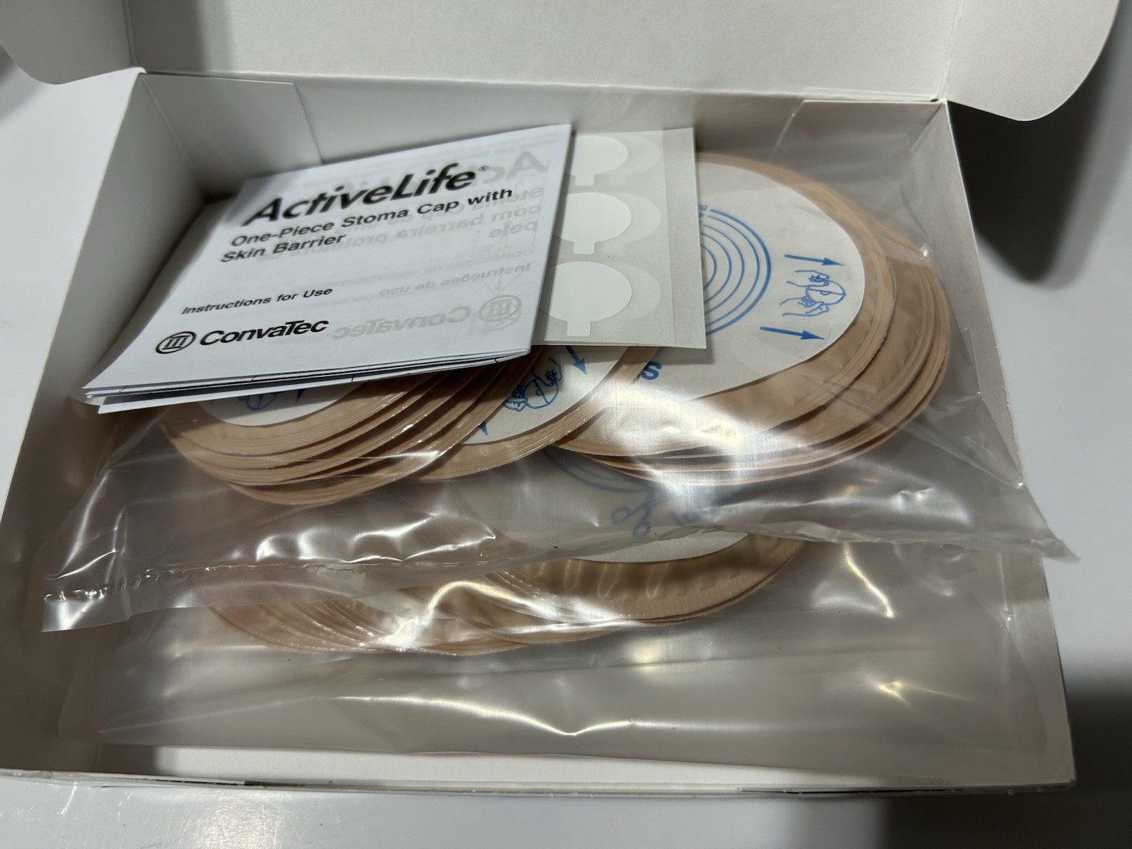 Convatec ActiveLife One Piece Stoma Cap #175611 Box of 30 NEW FREE SHIPPING!