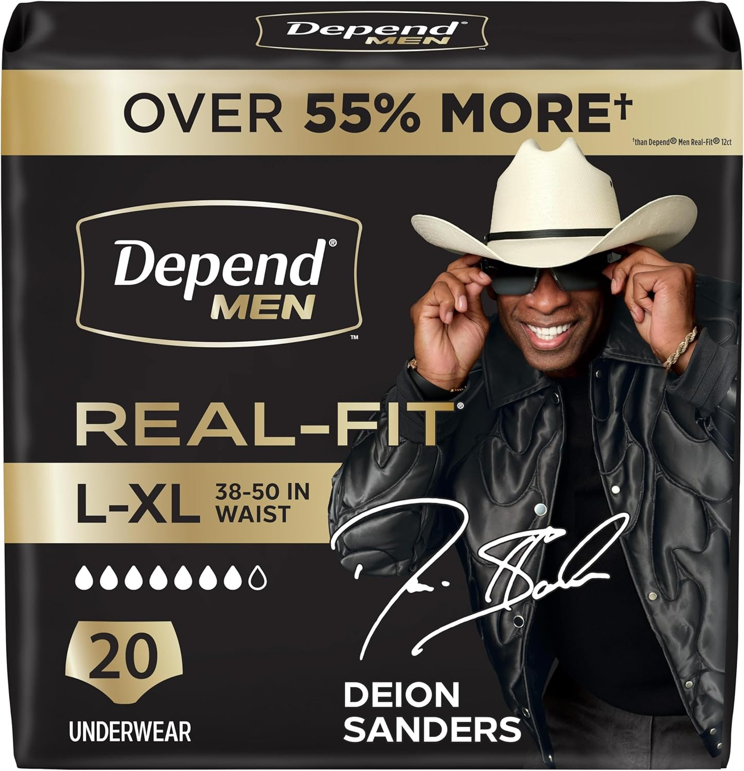 Real Fit Adult Diapers, Incontinence Underwear for Men, Disposable, Maximum