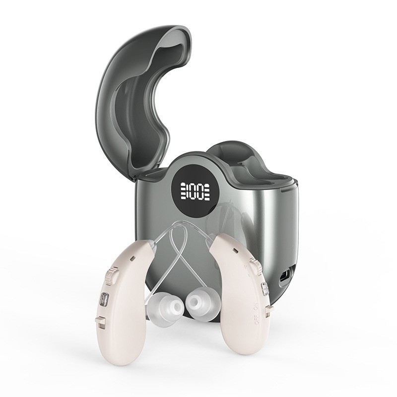 NEW Comfortable Mini RIC Invisible Hearing Aids Stepless Volume Type-C Charging