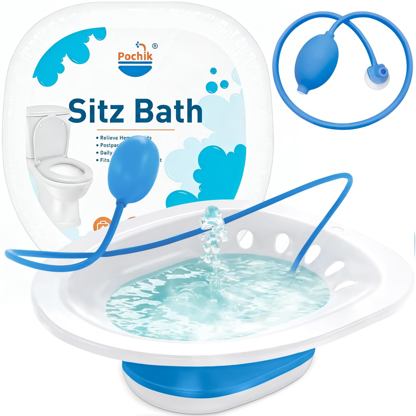 Pochik Sitz Bath For Toilet Seat Hemorrhoids And Postpartum Care Yoni Steam