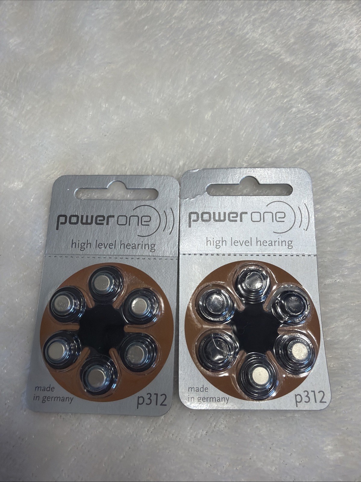 Power One Zinc Air High Level Hearing Batteries P312 1.4V Exp09-2014 Germany