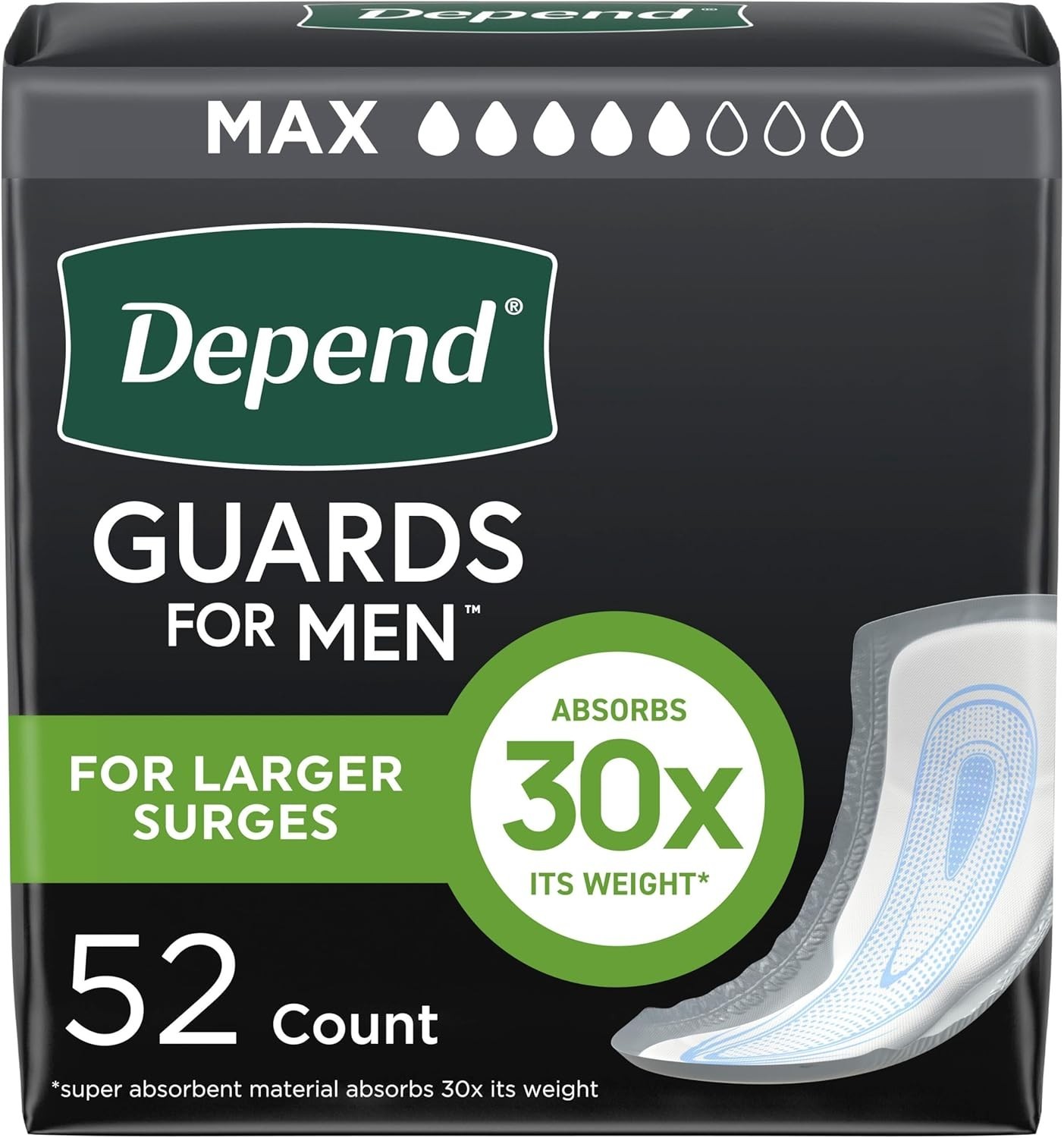 Guards Men Incontinence Pads 52 White