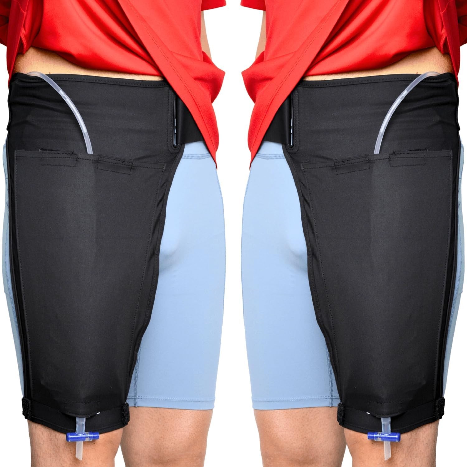 2PK Catheter Leg Bag Holder, Non-Slip Nephrostomy Sleeve Adjustable Belt L-XXXL