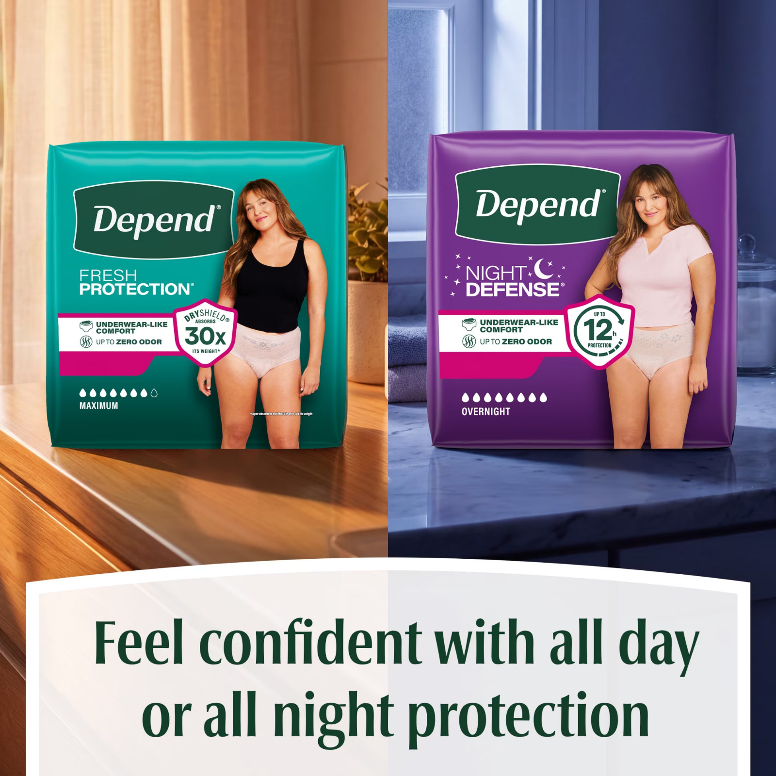 Depend Fresh Protection Women’s Underwear XL 68 Ct Adult Diapers