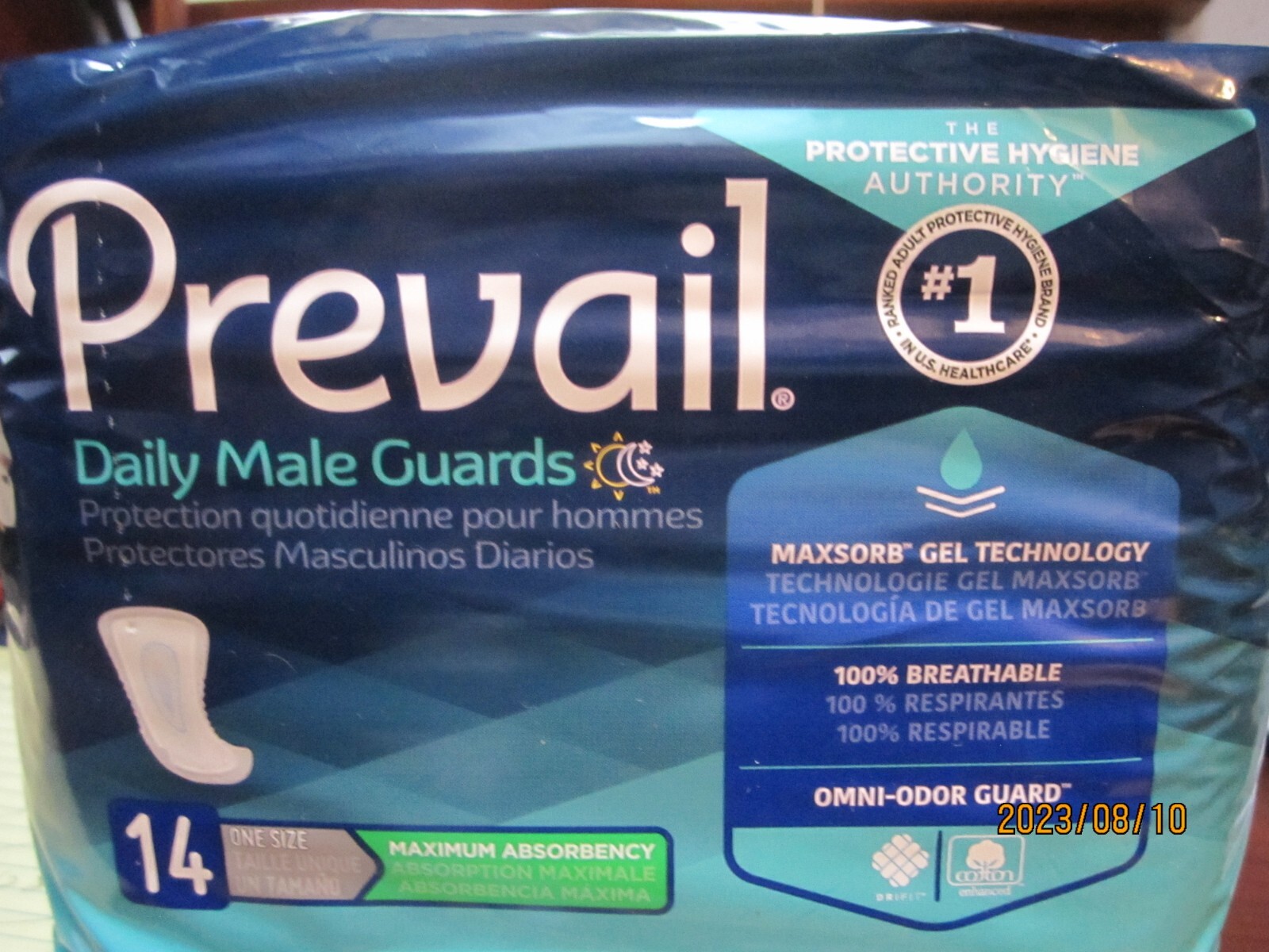 Prevail Daily Male Guards Incontinence Pads, 14 Count – 1 Pack (PV811) One Size