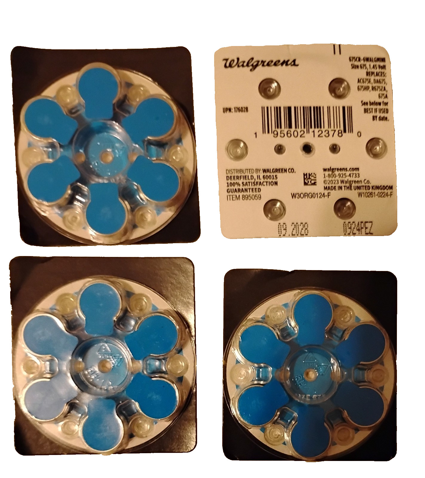 Hearing Aid Batteries Zero Mercury 675 1.45 volt 24 Count Expires 09/2028