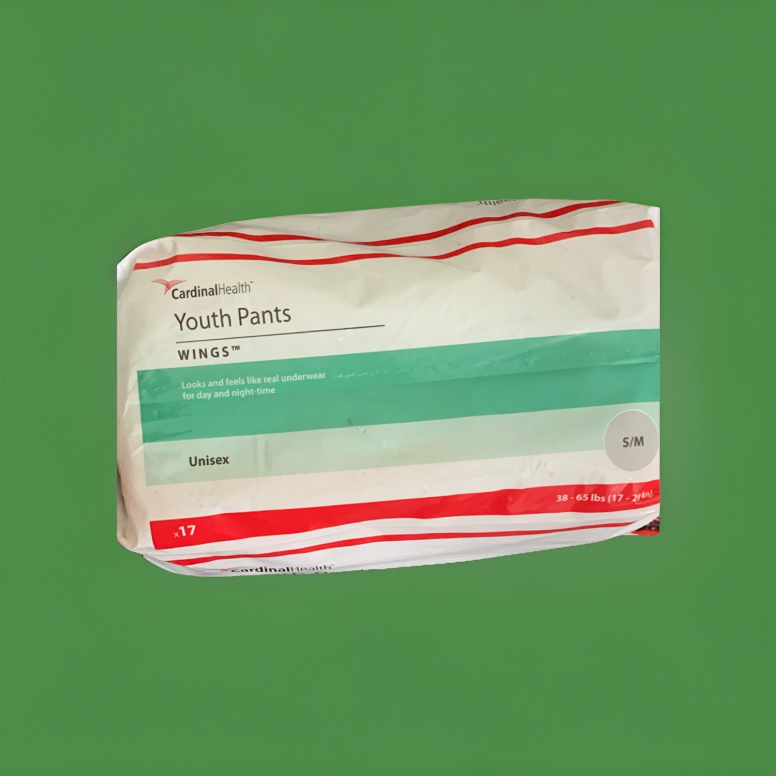 Cardinal Health WINGS Incontinence youth Pants/ DiaperS/M 38-65 lbs Super 70073A